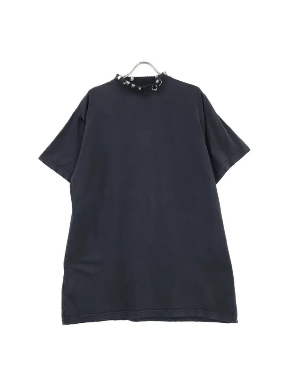 Balenciaga Pierced Oversized Earrings Decorative Distressed Short Sleeve